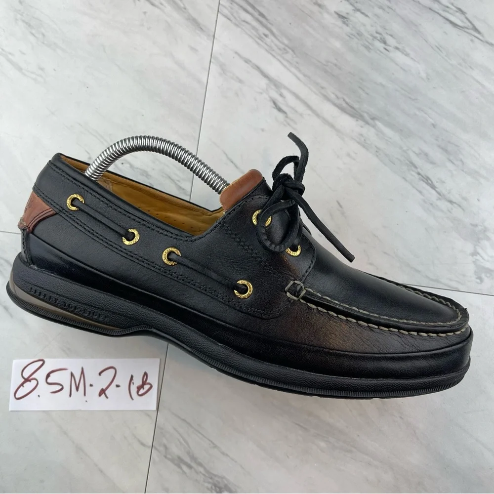 •Sperry Men's Gold Cup Boat Shoes Loafers Moccasins Black size 8.5 M